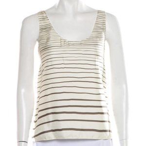 THEORY silk printed tank top